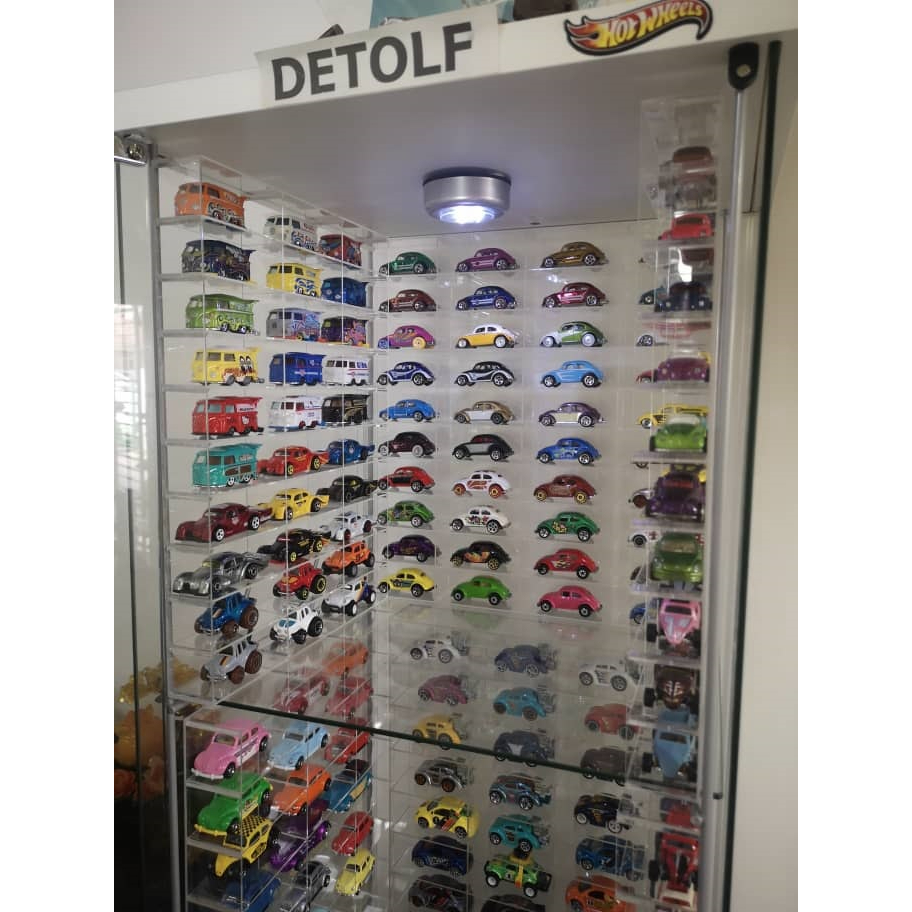 Hotwheels Acrylic Display rack for IKEA Detolf cabinet Hot Wheels