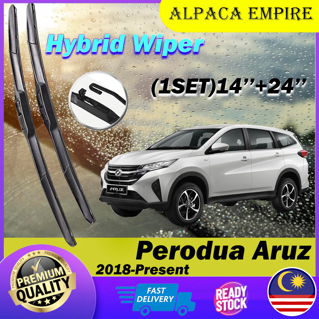 Hybrid Wiper Perodua Aruz 2018 To Present (1Set) 14+24