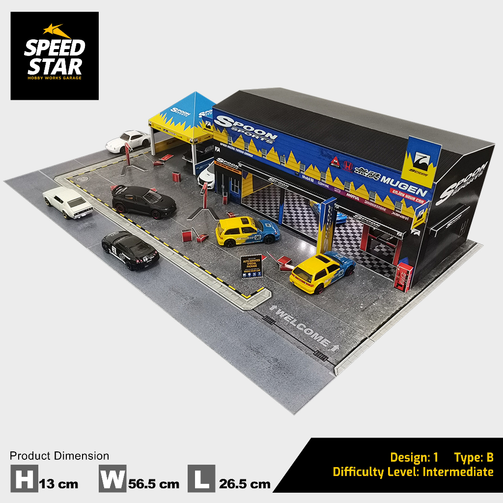 SPOON MOTORSPORT GARAGE - DESIGN 1: TYPE B | Shopee Singapore