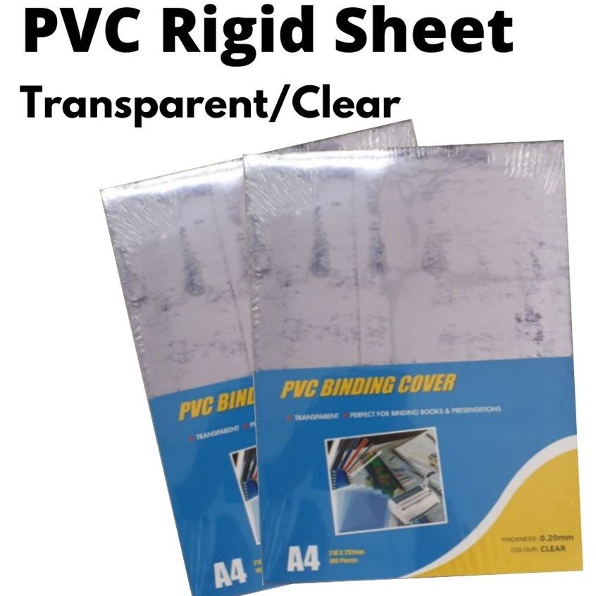 A4 Clear Rigid Sheet Binding Cover Pro Master Transparent Plastic Sheet