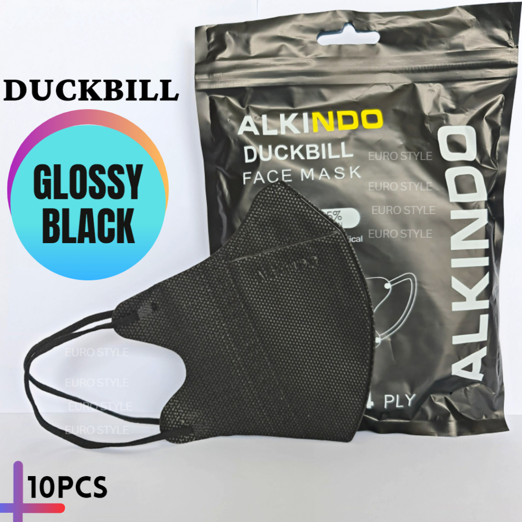 Careion Duckbill Mask 4PLY DUCKBILL Mask EMBOS 4 Layer KEMENKES Line Adult 6D Mask Black