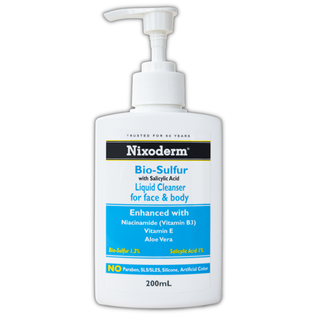 Nixoderm BioSulfur With Salicylic Acid Liqiud Cleanser For Face & Body