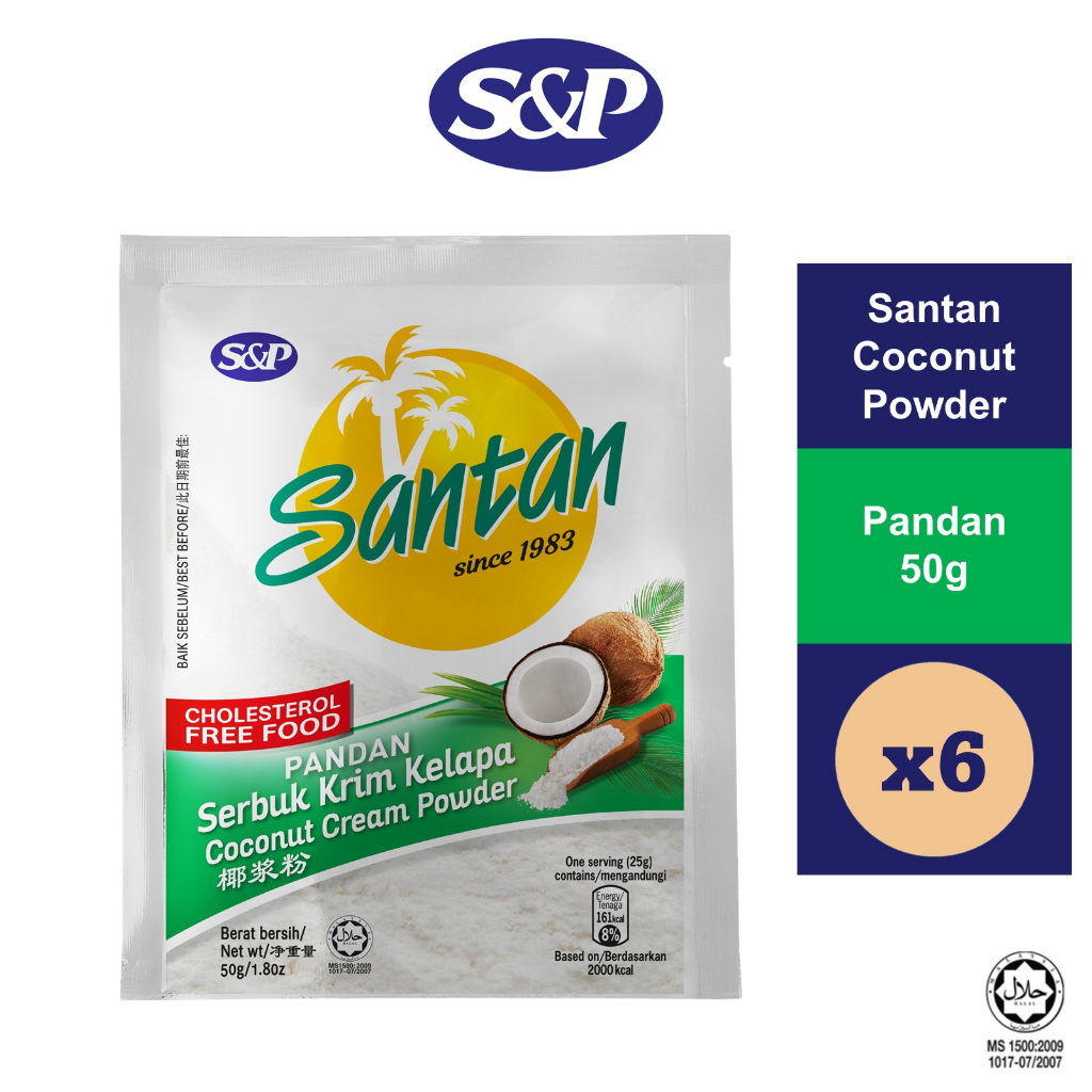 Sandp Coconut Milk Cream Powder Pandan Coconut Milk Powder 50g X6