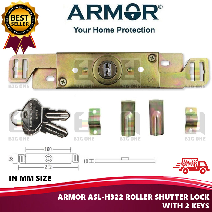 Armor ASLH322 H322 ROLLER SHUTTER LOCK Roll Door LOCK Shopee Singapore