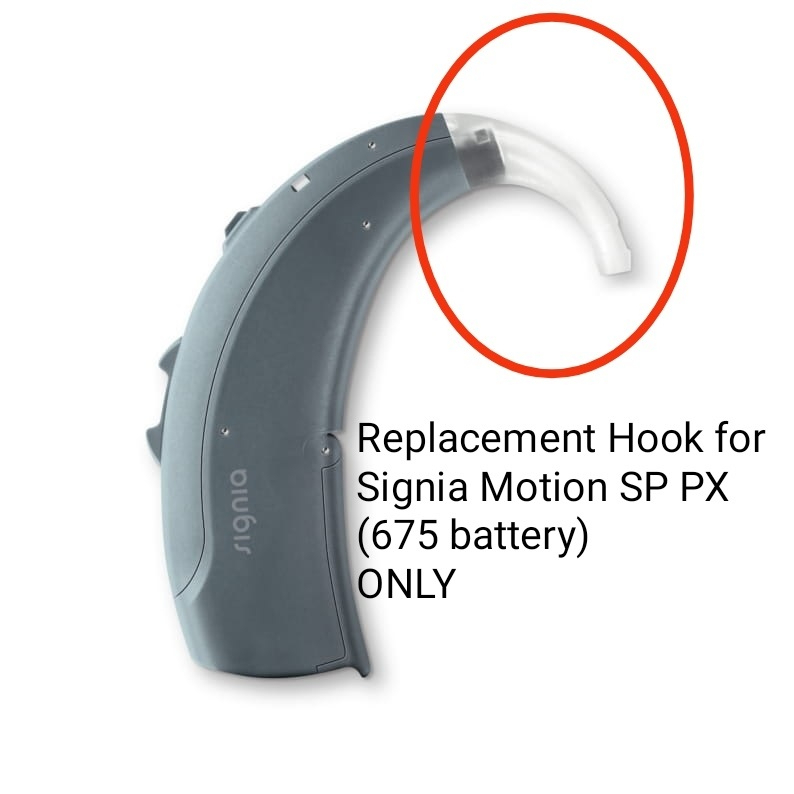 Replacement ear hook for hearing aid ( Siemens/ Signia Motion SP PX