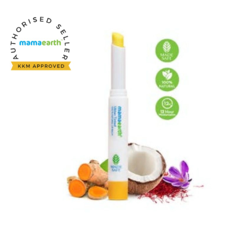 Mamaearth Ubtan Tinted 100% Natural Lip Balm With Turmeric & Saffron ...