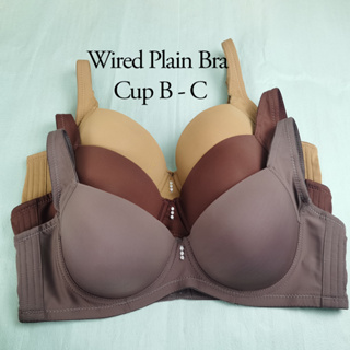 Ready Stock Big Size Bra 38-46 B C Cup Cotton Lining Push Up Wireless Bras  Soft Comfort Innerwear Bralette