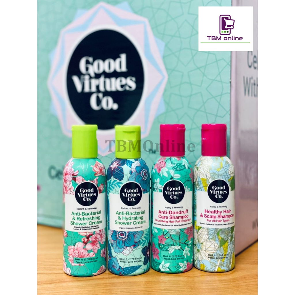 Good Virtues Co.[GVC] Travel Pack Size Shower Cream & Shampoo 80ml