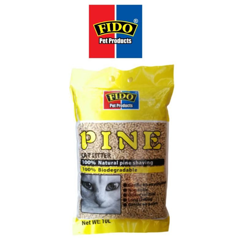 Cat Sand FIDO PINE WOOD CAT LITTER 10L Shopee Singapore