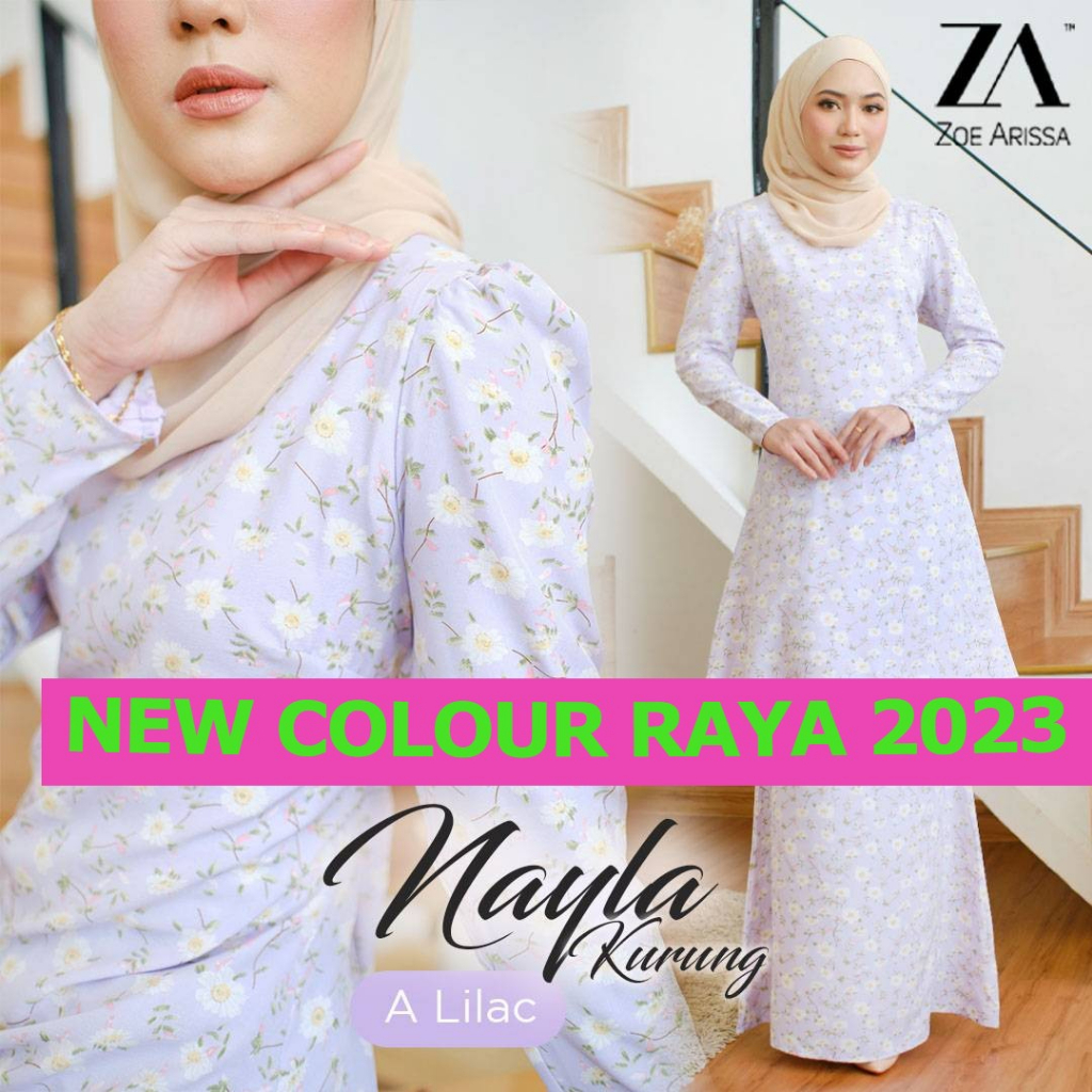 Baju Kurung Raya Abaya Kurung Floral Kurung Stylish 2023 Crepe Muslimah