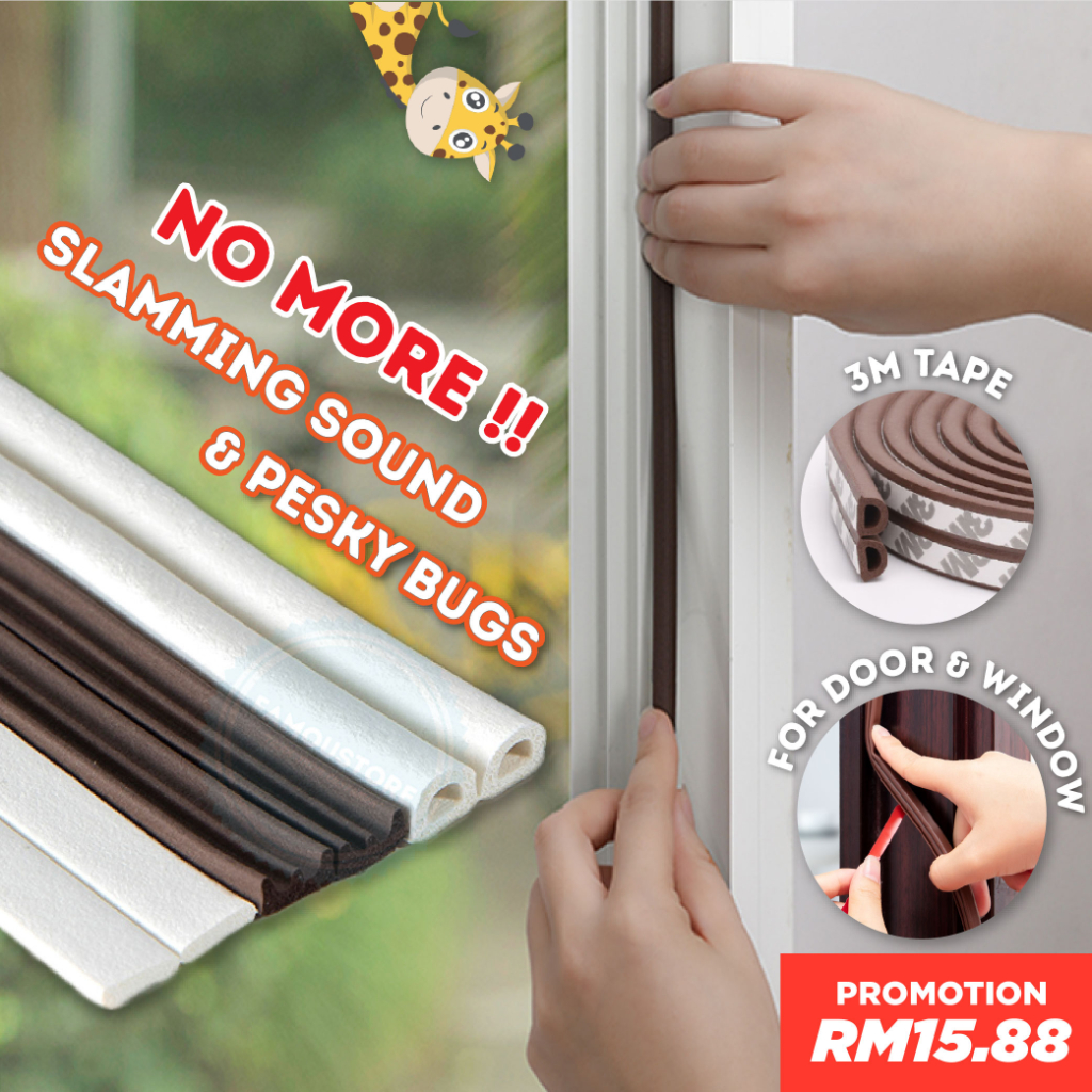 3M Tape Window Door Rubber Seal Strip Sound proof Weather Proof Bottom ...