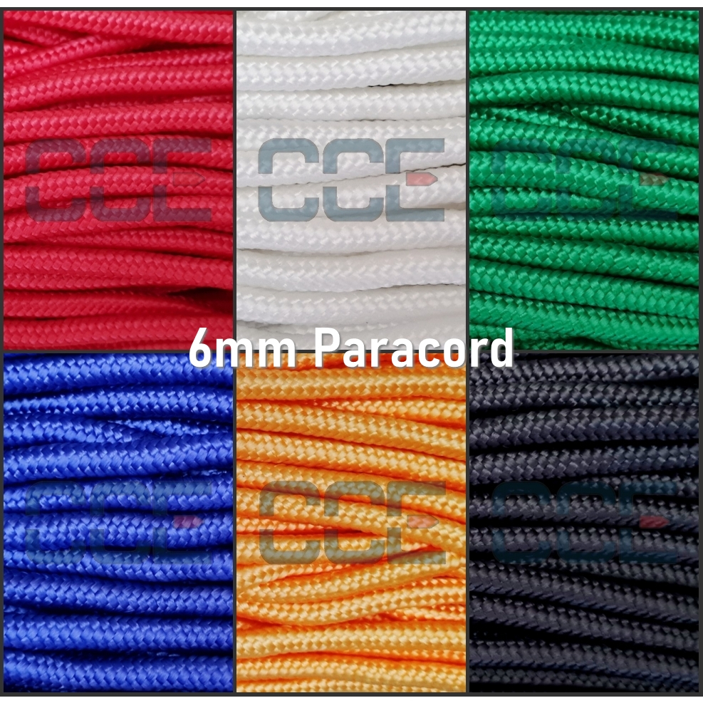 6mm Paracord 750lb Parachute Cord for Survival Bracelet Rope 750