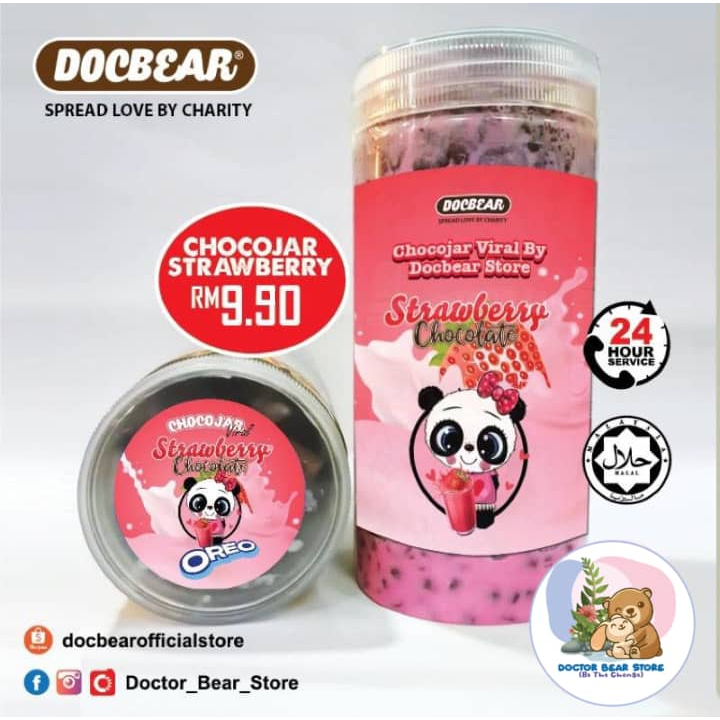 Super 2022 CHOCOJAR VIRAL BY DOCBEAR STRAWBERRY MILK CHOCOLATE | Shopee ...