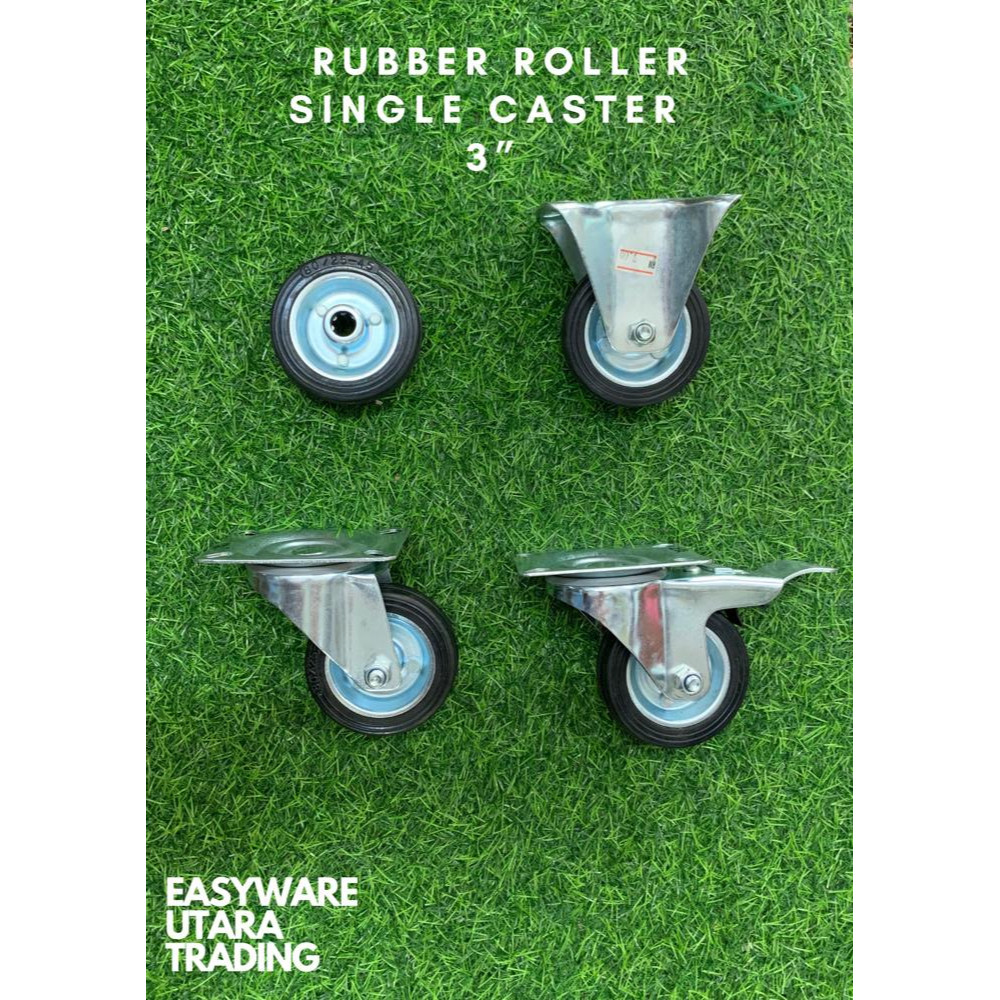 Rubber ROLLER SINGLE CASTER 3