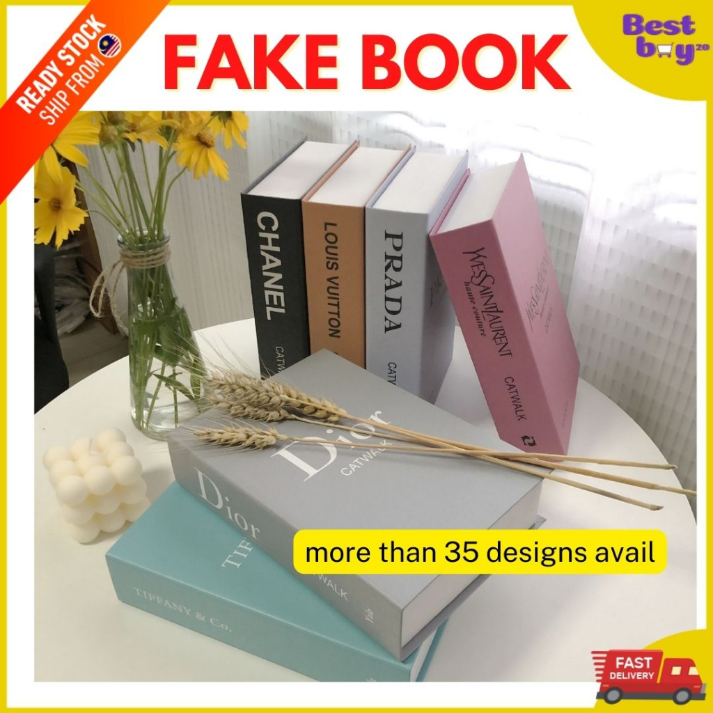 Fake Designer Book Display Decor Book Deco Book Decoration Book Nordic Book Simulation Book Buku Hiasan Props Faux Book