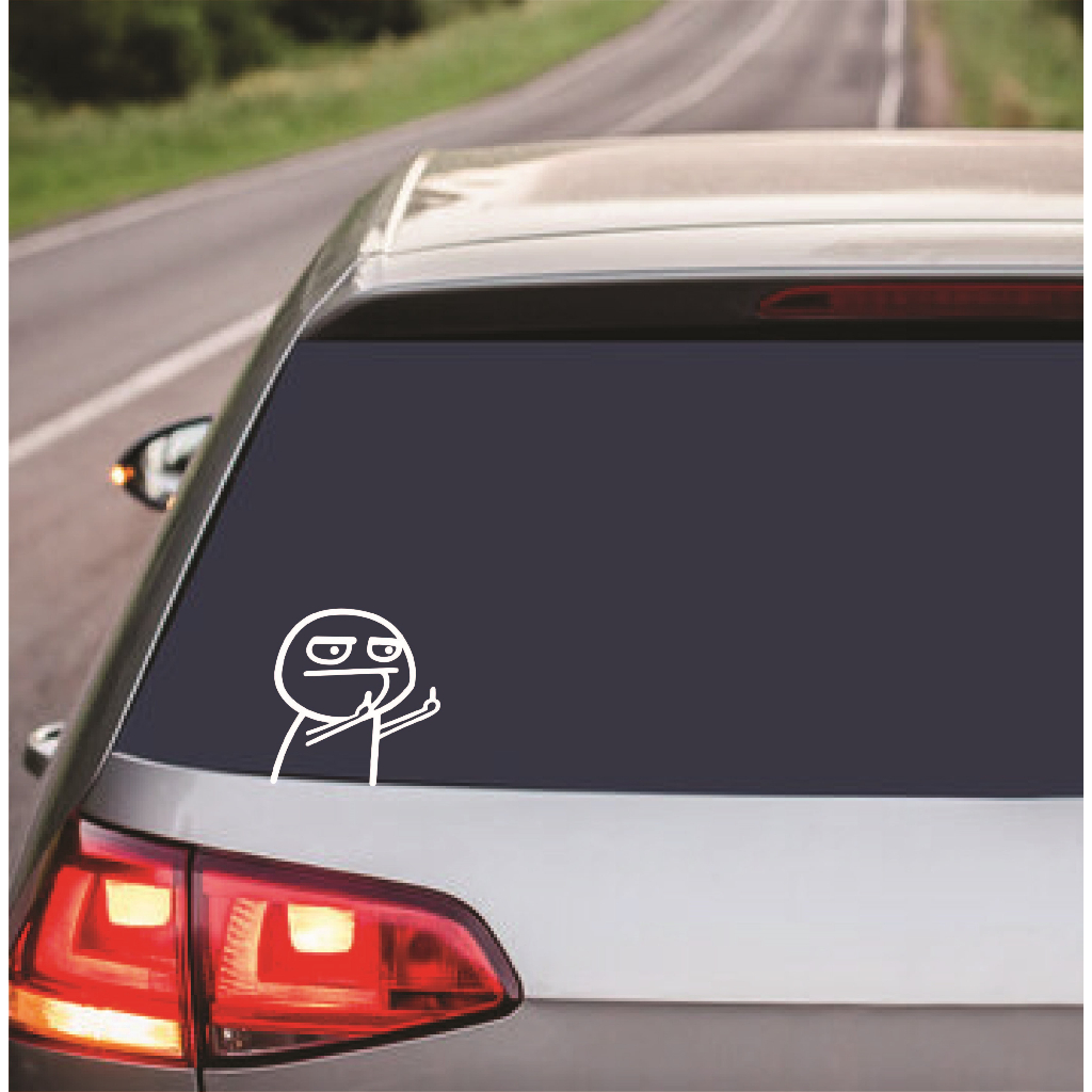 emoji sticker kereta car window sticker fuxk you emoji sticker | Shopee ...