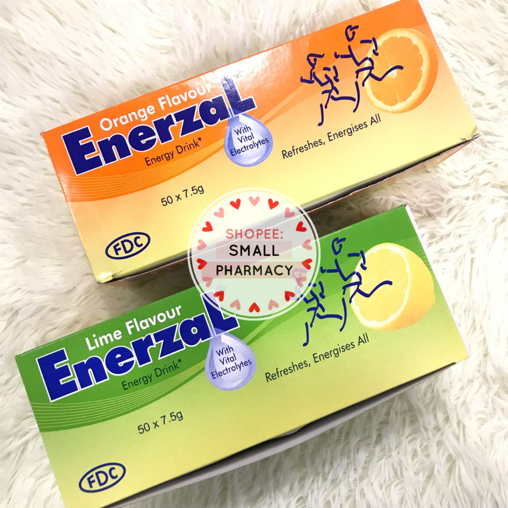 Enerzal ORS Oral Rehydration Salts Energy Drink 7.5g 1box 50s (Orange