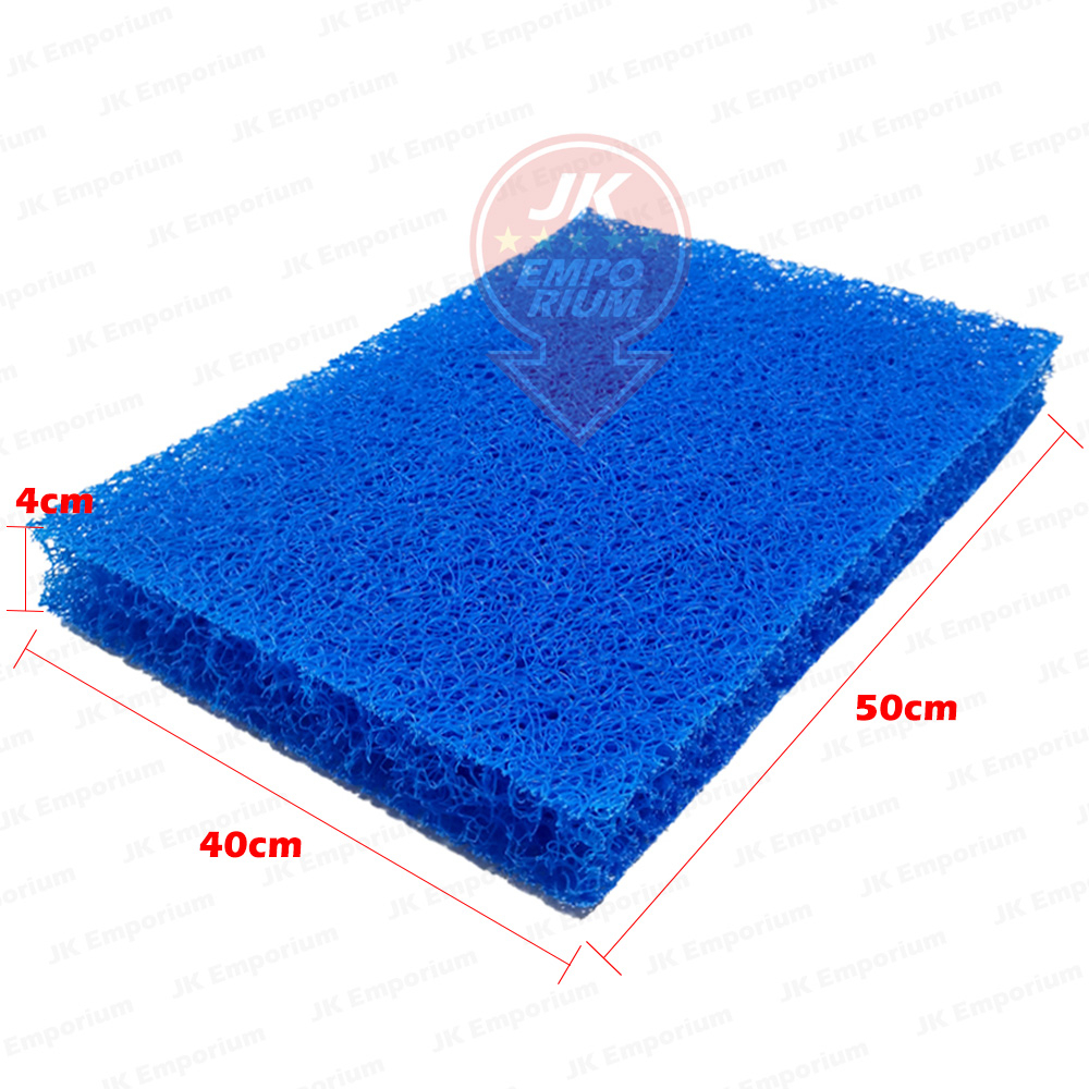 50cm Fish Pond Hard Bio Filter Mat Blue Media Koi Tank Sponge Span ...