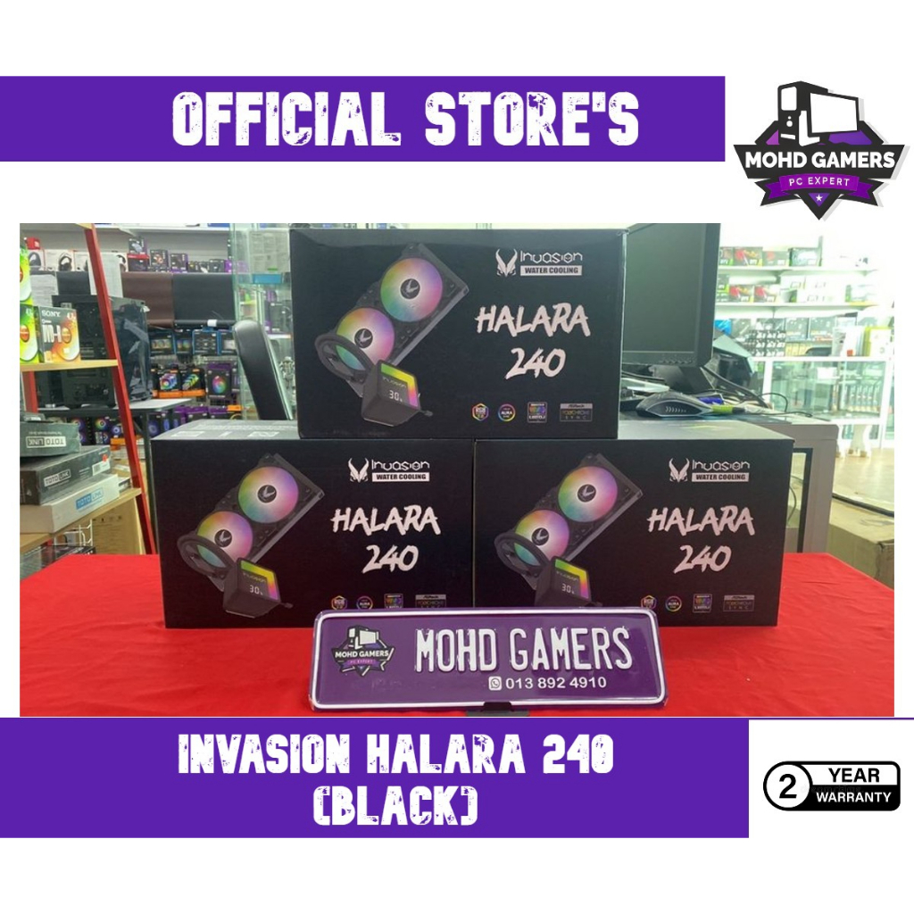INVASION HALARA 240 MM AIO CPU COOLER (BLACK) | Shopee Singapore