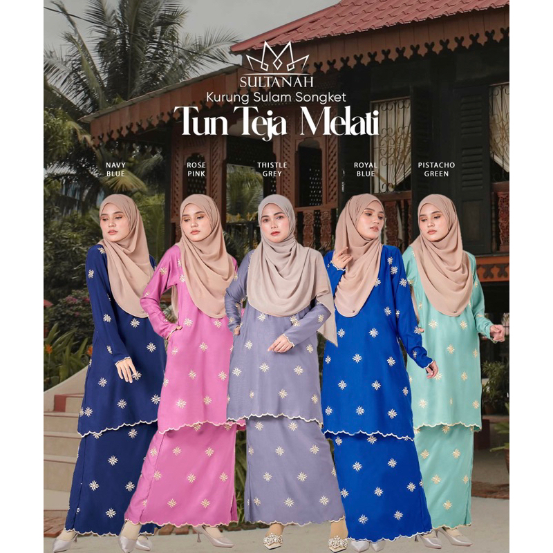 Luvla Baju Kurung Sulam Songket Tun Teja (2) / Kurung Exclusive Sulam ...