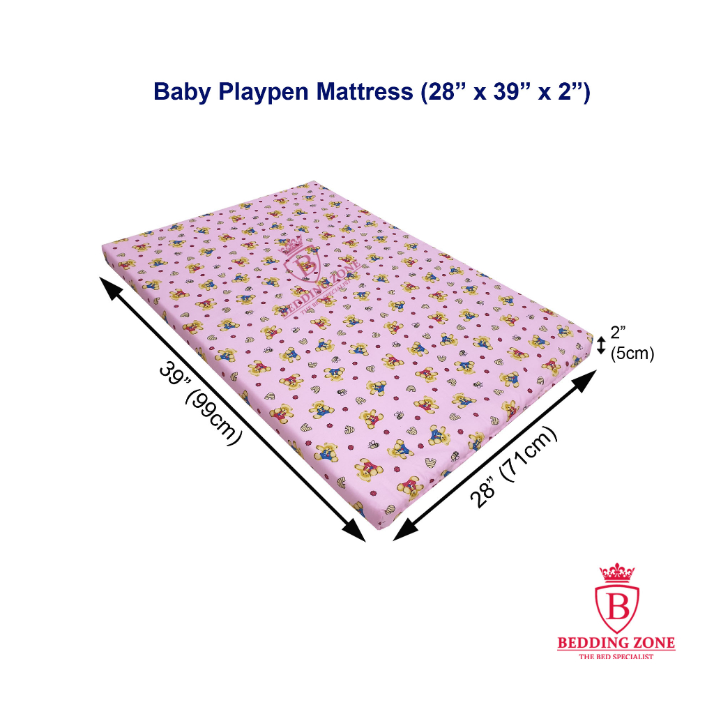 Baby Playpen Mattress 71cm x 99cm Blue Yellow Tilam Baby Shopee Singapore