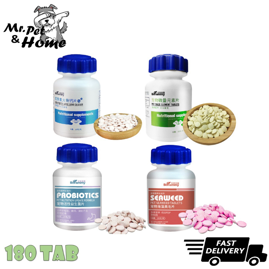 Pet Active Probiotics Tablets 180pcs Probiotics Calcium Supplement