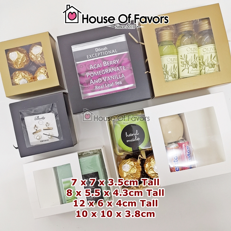 50pcs Drawer Box with Clear Window Handmade Soap Chocolate Macaron ...