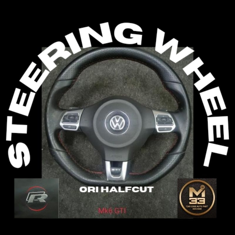 VW Golf Mk6 GTI Steering Wheel used halfcut good condition