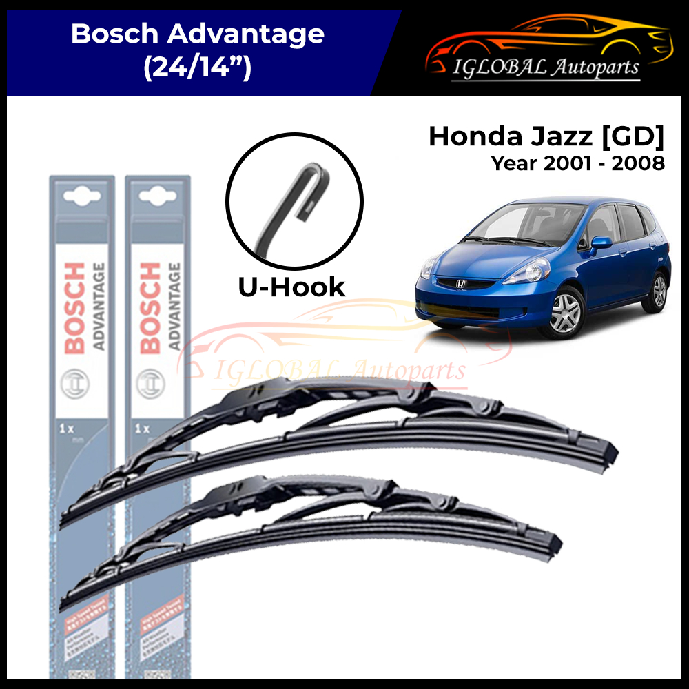 Honda Jazz Gd Year Bosch Advantage Windshield Wiper Set Shopee Singapore