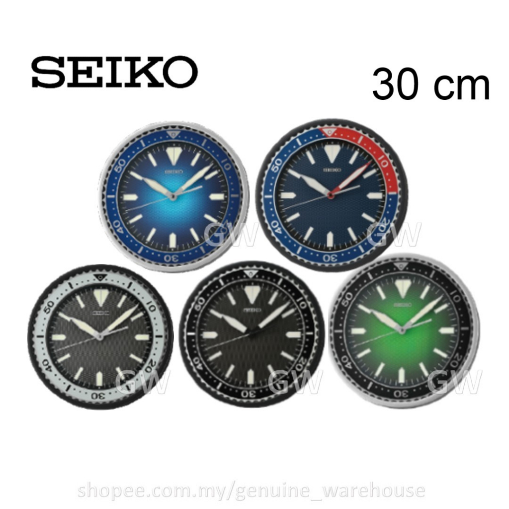 SEIKO Lumibrite Diver Quiet Sweep Analogue Wall Clock QXA791 [Jam