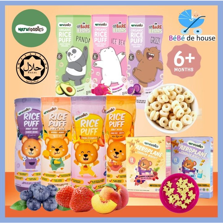 Natufoodies Baby Rice Puff / Baby Melt Cracker / Aeroplane Biscuit 1