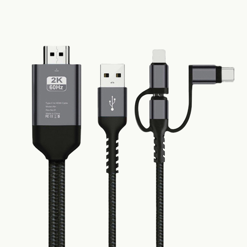 3IN1 USB Universal Mirascreen HDMI Same Screen Adapter Cable Phone Android Type C Phone Tablet to HDMI Projection Cable Shopee Singapore