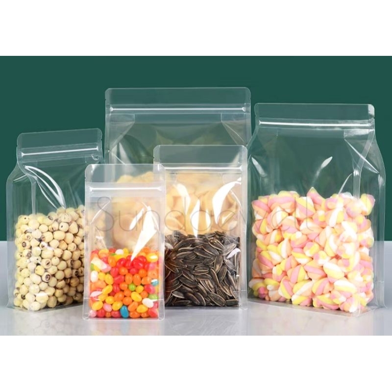 Food Grade Thick Plastic Transparent Clear Stand Up Zip-lock Airtight ...