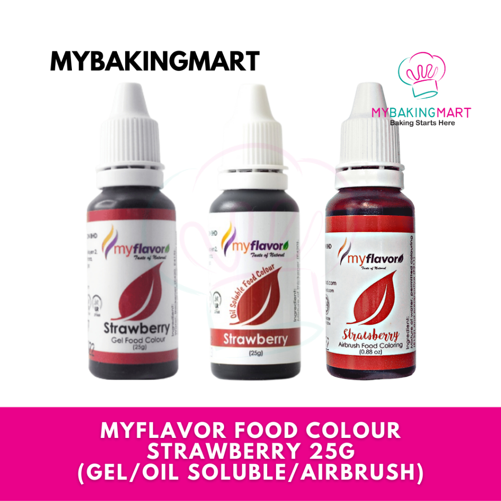 Mybakingmart Myflavor Strawberry Gel / Oil / Airbrush Edible Food