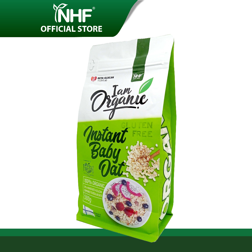 NHF Gluten Free Organic Instant Baby Oat/Regular Rolled Oat (500g