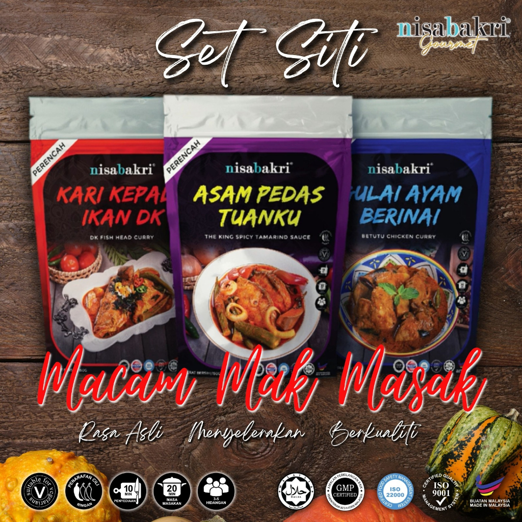 Nisabakri Set Siti Pes Cuisine (Spice Acid+Fish Head Curry+Chicken ...