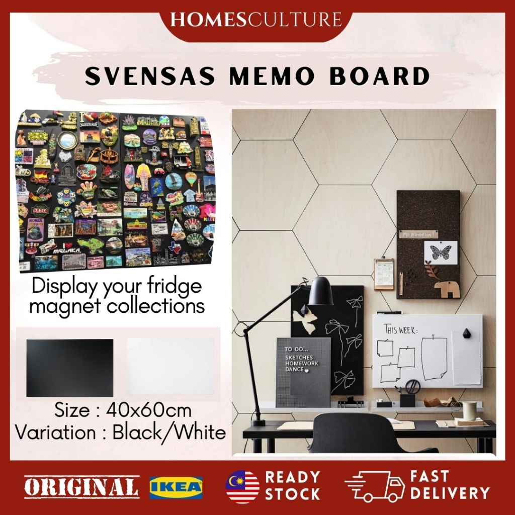 SVENSAS Memo Notice Writing Fridge Display Board Stick Notes Noticeboard Papan