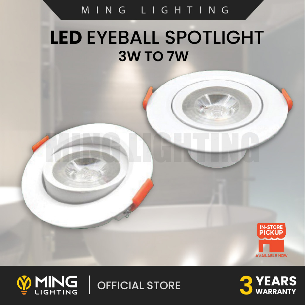LED Eyeball 3W 7W Recessed Spotlight Downlight Home Lighting Room