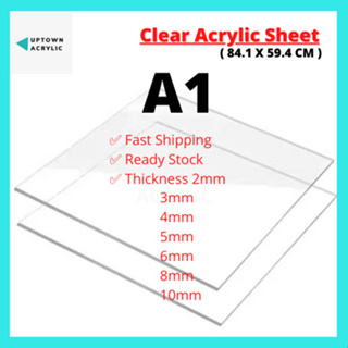3mm Clear Acrylic Sheet Cut to Size A1, A2, A3, A4, A5, A6 Various Sizes  Available 