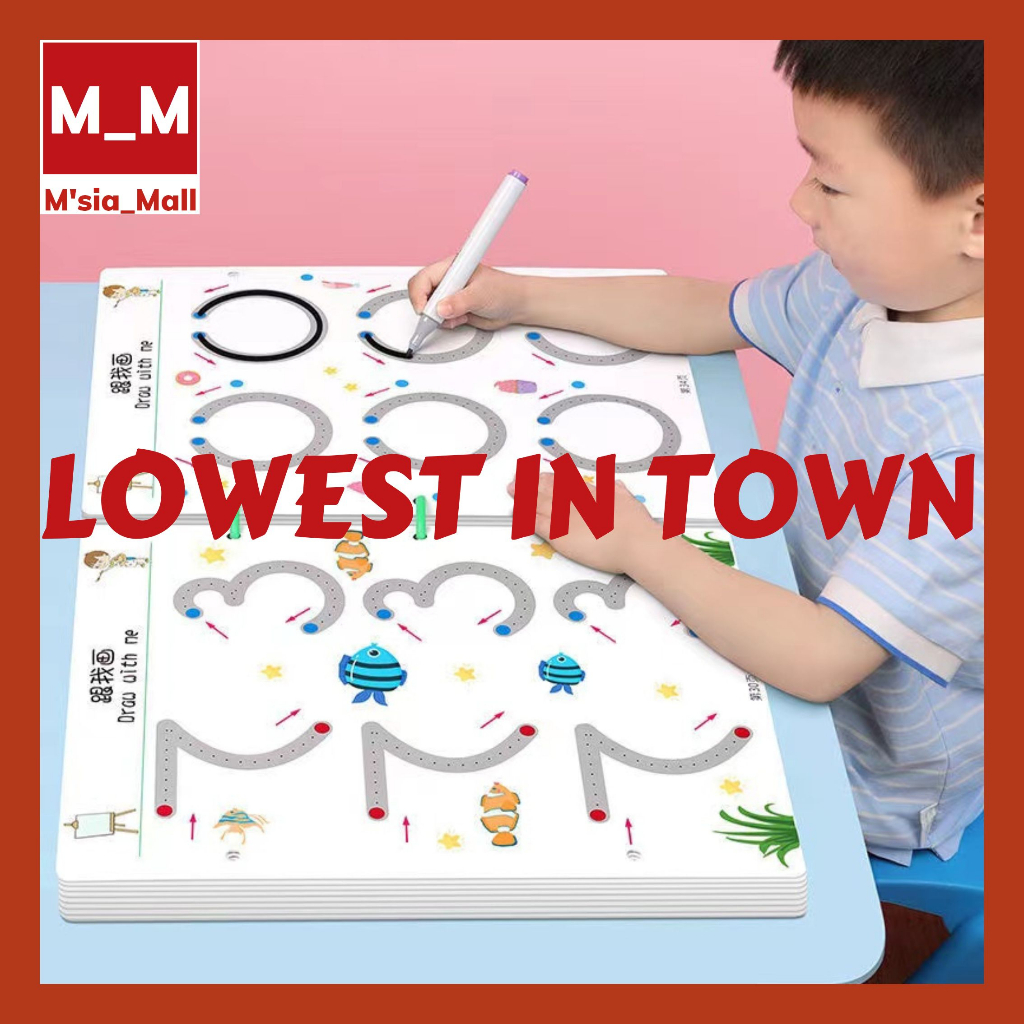Kid Magical Tracing Workbook with Erasable Pen Control Educational Toy