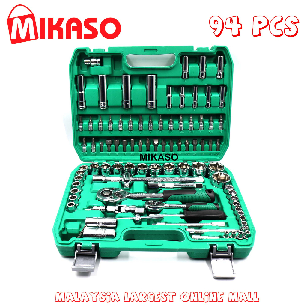 94 Pcs Socket Set Ratchet Box Socket Set Box Set Spanner Set Wrench Set Tools Set Shopee Singapore