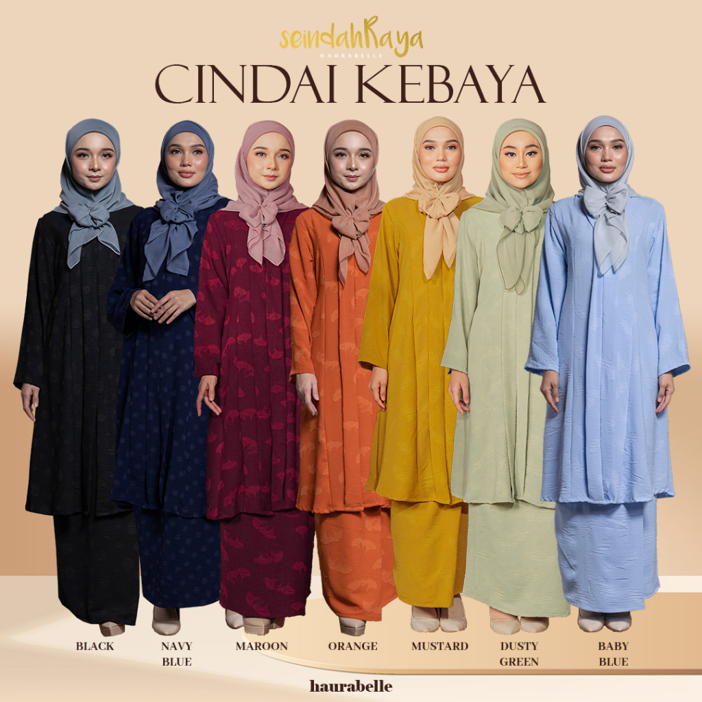 [SIMPLY Alna] CINDAI KURUNG HAURABELLE/LATEST BAJU RAYA 2023/ BAJU ...