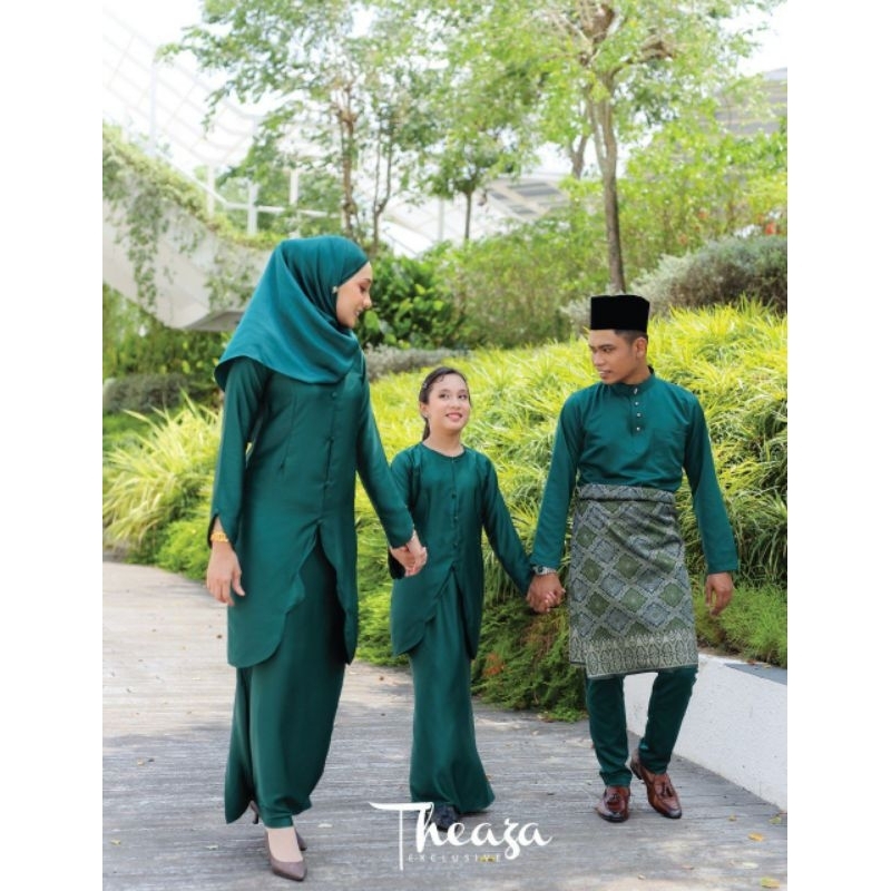 Baju raya emerald green best sale