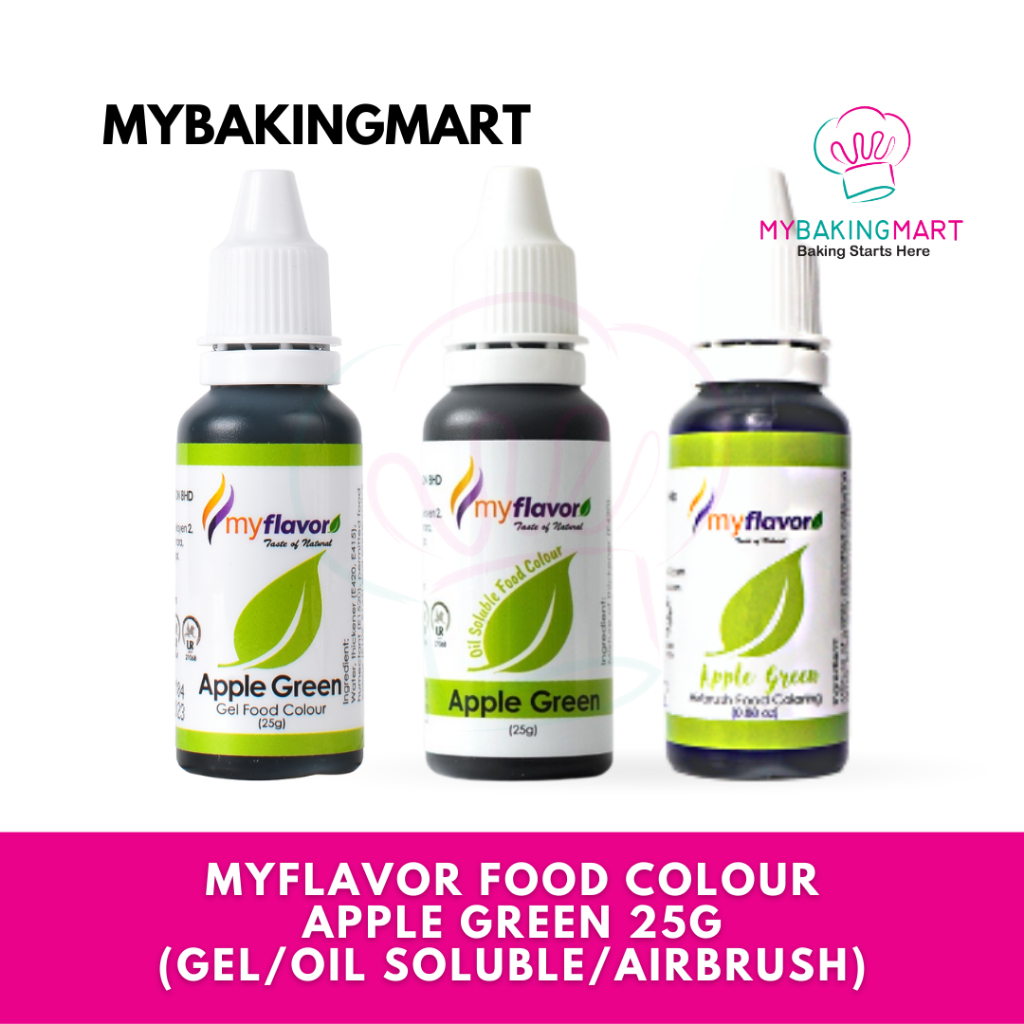 Mybakingmart Myflavor Apple Green Gel / Oil / Airbrush Edible Food