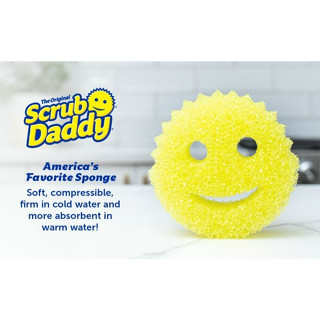 Scrub Daddy Sponge - Dye Free - Scratch-Free Scrubber for Dishes and Home,  Odor Resistant, Soft in Warm Water, Firm in Cold, Deep Cleaning, Dishwasher