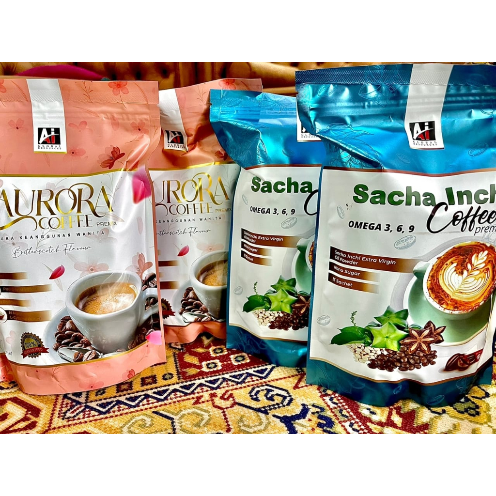 Kanda DINDA Set - Premium Sacha Coffee+Aurora Ai Global Coffee 15s/pack ...