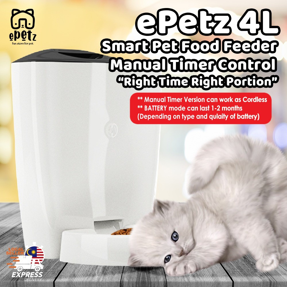 4L Timer Control Bekas Makanan Kucing Automatik Automatic Cat Pet Food
