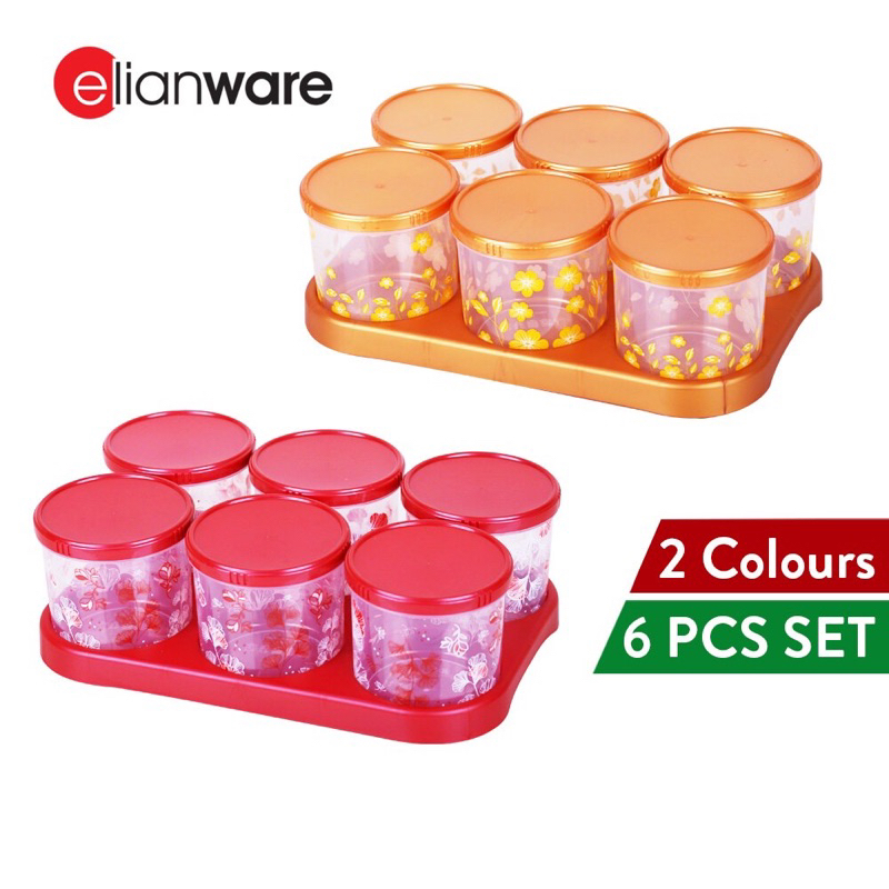 ELIANWARE Food Canister Tray Set E1714/470 Cookies Snacks Candy