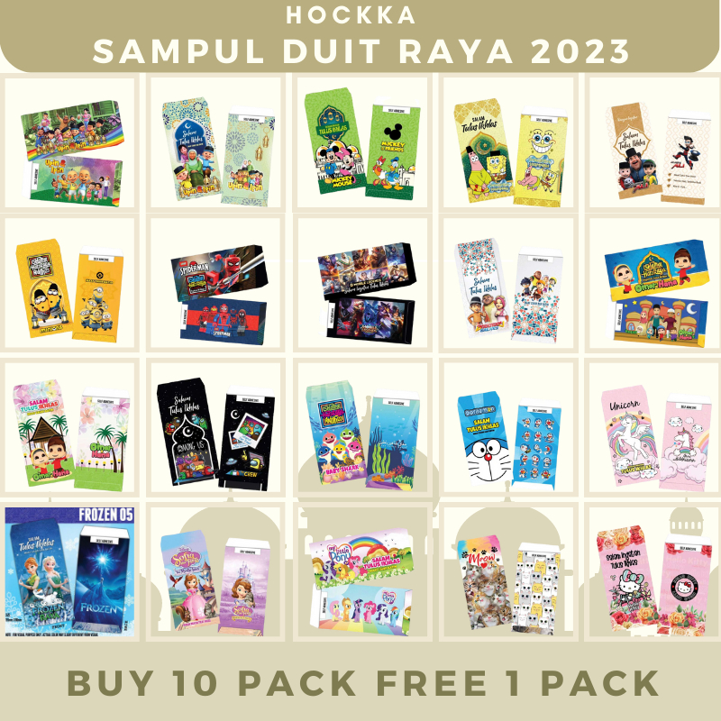 HOCKKA Sampul Raya Kartun New Style 2023|Buy 10 Pack Free 1 Pack ...