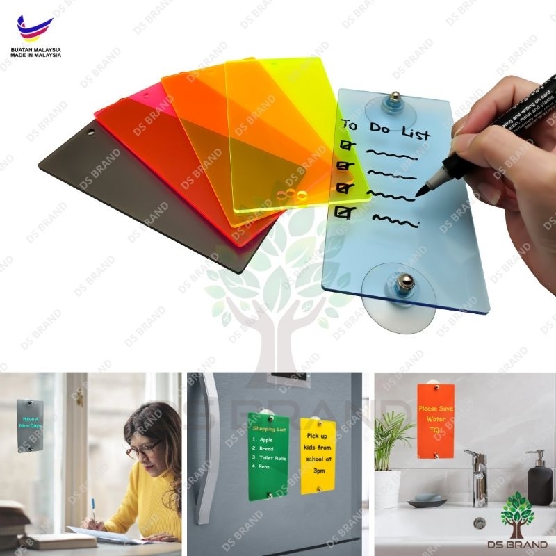Akrilik / Acrylic Memo Papan / Note Papan / Writing Papan / Message ...